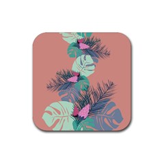 Leaves Rubber Coaster (square)  by Sobalvarro