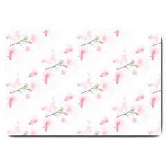 Pattern Orchidée Fleurs Large Doormat  by kcreatif