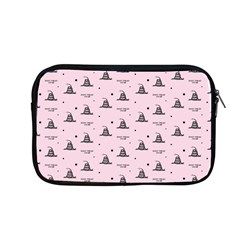 Gadsden Flag Don t Tread On Me Light Pink And Black Pattern With American Stars Apple Macbook Pro 13  Zipper Case by snek