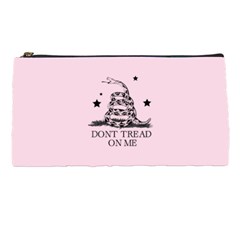 Gadsden Flag Don t Tread On Me Light Pink And Black Pattern With American Stars Pencil Cases by snek