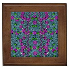 The Most Beautiful Flower Forest On Earth Framed Tile by pepitasart