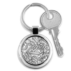 Phone Dial Communication Technology Key Chain (round) by Wegoenart