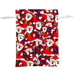 Nicholas Santa Christmas Pattern  Lightweight Drawstring Pouch (XL) Front