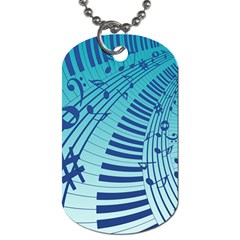 Music Piano Treble Clef Clef Dog Tag (one Side) by Wegoenart