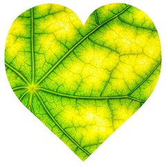 Photosynthesis Leaf Green Structure Wooden Puzzle Heart by Wegoenart