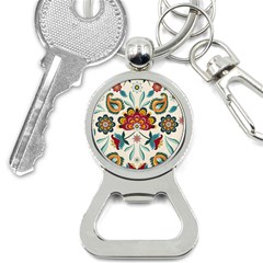 Baatik Print  Bottle Opener Key Chain by designsbymallika