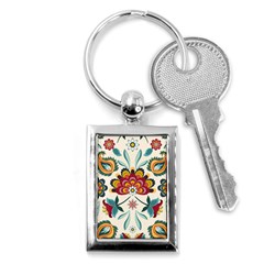 Baatik Print  Key Chain (rectangle) by designsbymallika