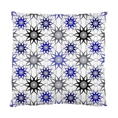 Pearl Pattern Floral Design Art Digital Seamless Blue Black Standard Cushion Case (one Side) by Vaneshart