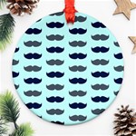 beard pattern Ornament (Round) Front