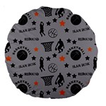 Slam Dunk Basketball Gray Large 18  Premium Round Cushions Front