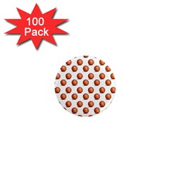 Orange Basketballs 1  Mini Magnets (100 Pack)  by mccallacoulturesports