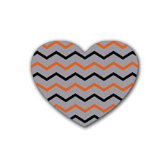 Basketball Thin Chevron Heart Coaster (4 Pack)  by mccallacoulturesports