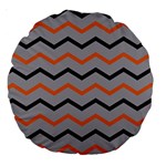 Basketball Thin Chevron Large 18  Premium Round Cushions Front