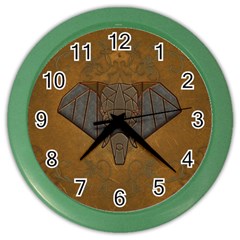 Wonderful Elephant Color Wall Clock by FantasyWorld7