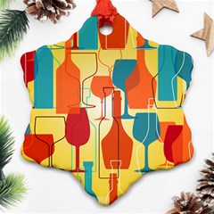 I Love Wine Ornament (snowflake) by designsbymallika