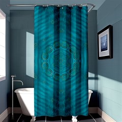 Spiritual Sun Is Raising Over The Peace Of Mind Sea Shower Curtain 36  X 72  (stall)  by pepitasart