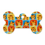 Cute Tiger Pattern Dog Tag Bone (Two Sides) Back