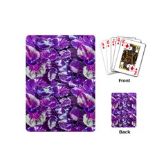 Botanical Violet Print Pattern 2 Playing Cards Single Design (mini) by dflcprintsclothing