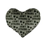 Army Stong Military Standard 16  Premium Heart Shape Cushions Back