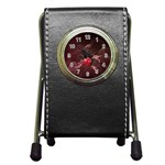 Wonderful Crow Pen Holder Desk Clock Front