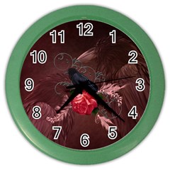 Wonderful Crow Color Wall Clock by FantasyWorld7