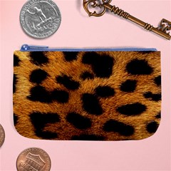 Leopard Skin Pattern Background Large Coin Purse by Vaneshart