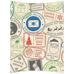 Christmas Postal Pattern Back Support Cushion by Vaneshart