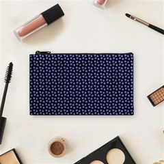 Grey Star Navy Blue Cosmetic Bag (small) by snowwhitegirl