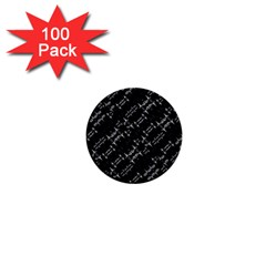 Black And White Ethnic Geometric Pattern 1  Mini Buttons (100 Pack)  by dflcprintsclothing