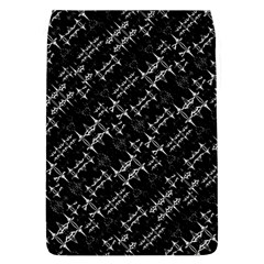 Black And White Ethnic Geometric Pattern Removable Flap Cover (l) by dflcprintsclothing