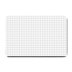 Aesthetic Black And White Grid Paper Imitation Small Doormat  by genx