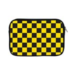 Checkerboard Pattern Black and Yellow Ancap Libertarian Apple iPad Mini Zipper Cases Front