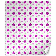 Background Flowers Multicolor Purple Canvas 8  X 10  by HermanTelo