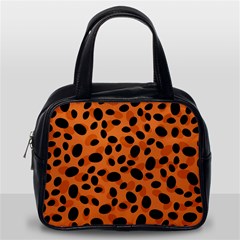 Orange Cheetah Animal Print Classic Handbag (one Side) by mccallacoulture