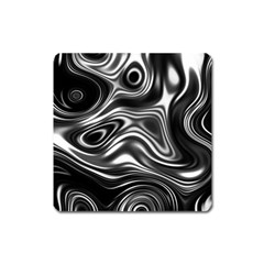 Wave Abstract Lines Square Magnet by HermanTelo