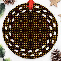 Df Unrest Vibe Round Filigree Ornament (two Sides) by deformigo