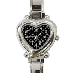 Buddhism Motif Print Pattern Design Heart Italian Charm Watch by dflcprintsclothing