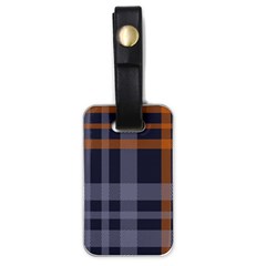 Seamless Pattern Check Fabric Texture Luggage Tag (one Side) by Wegoenart