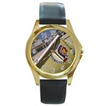 Boat 1 1 Round Gold Metal Watch Front