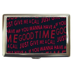 Motivational Phrase Motif Typographic Collage Pattern Cigarette Money Case by dflcprintsclothing