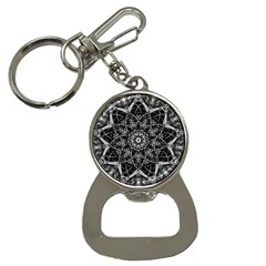 Black And White Pattern Bottle Opener Key Chain by Sobalvarro