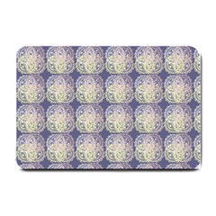 Doily Only Pattern Blue Small Doormat  by snowwhitegirl