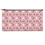 Green Elephant Pattern Pink Pencil Cases Front