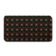 Dark Floral Butterfly Teal Bats Lip Green Small Medium Bar Mats by snowwhitegirl