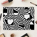 Black And White Crazy Pattern Cosmetic Bag (XL) Back