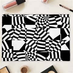 Black And White Crazy Pattern Cosmetic Bag (xxl) by Sobalvarro