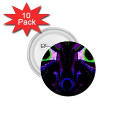 Demon Ethnic Mask Extreme Close Up Illustration 1 75  Buttons (10 Pack) by dflcprintsclothing