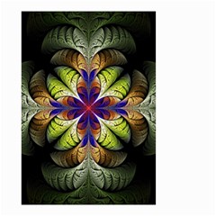 Fractal Flower Fantasy Design Small Garden Flag (two Sides) by Wegoenart