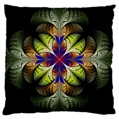 Fractal Flower Fantasy Design Large Cushion Case (two Sides) by Wegoenart