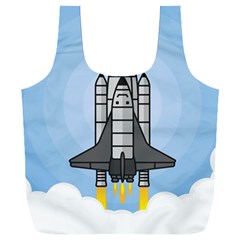 Rocket Shuttle Spaceship Science Full Print Recycle Bag (xxl) by Wegoenart